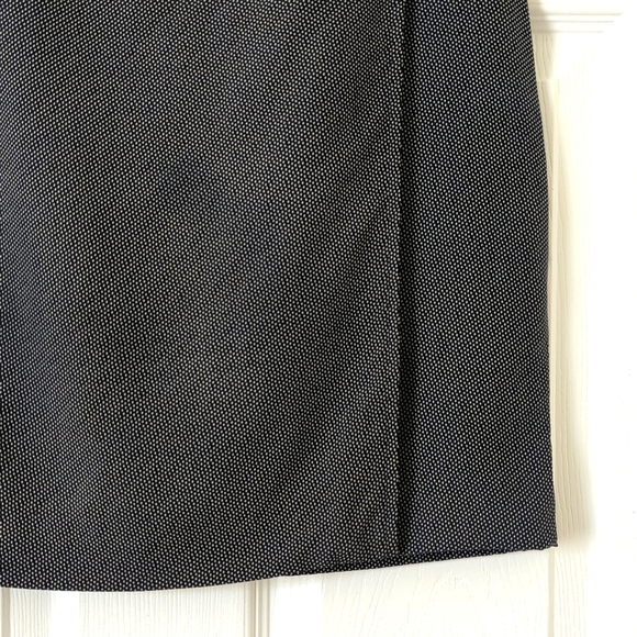 Express 90's Vintage Micro Polka Dot Silk High Waisted Mini Wrap Skirt Black 5/6 - Picture 7 of 10